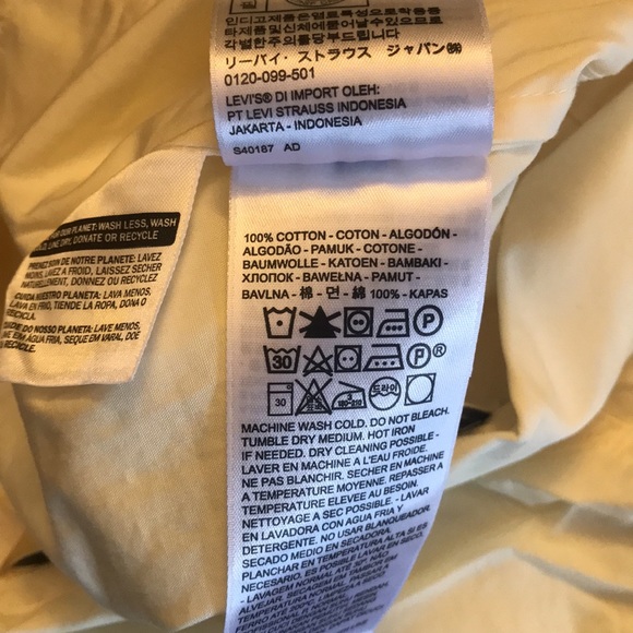 Levis Premium Cotton Lorelei Jumpsuit in Transparent Yellow utilitarian Size XL - Picture 12 of 12